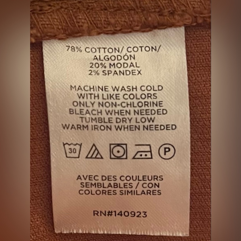 LOFT Rust Brown Corduroy Wide Leg Pants High Rise Size 14 - Picture 4 of 7